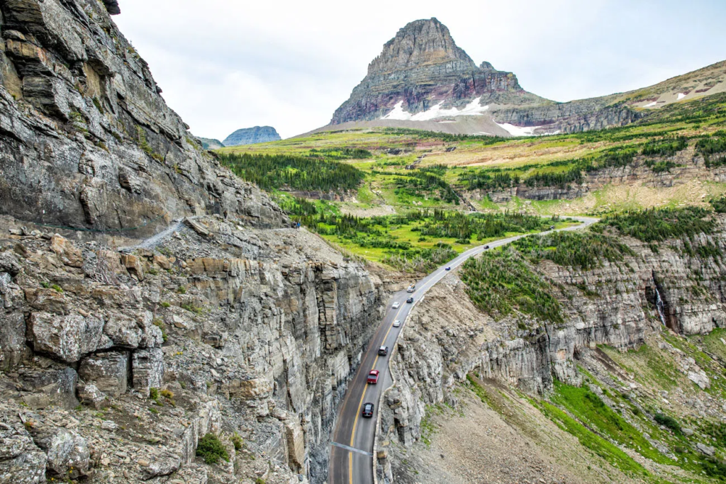 Going-to-the-Sun Road and Logan Pass, view from the Highline Trail | Best Things to do in Glacier National Park
